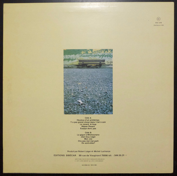 Paul Piché - À Qui Appartient Le Beau Temps? | L'Escargot (ESC 378) - 2 Paul Piché - À Qui Appartient Le Beau Temps? | L'Escargot (ESC 378) - 2