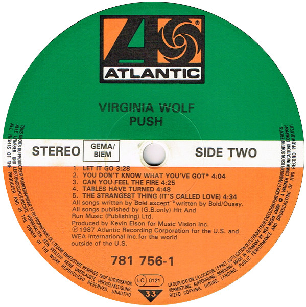 Virginia Wolf - Push | Atlantic (781 756-1) - 4