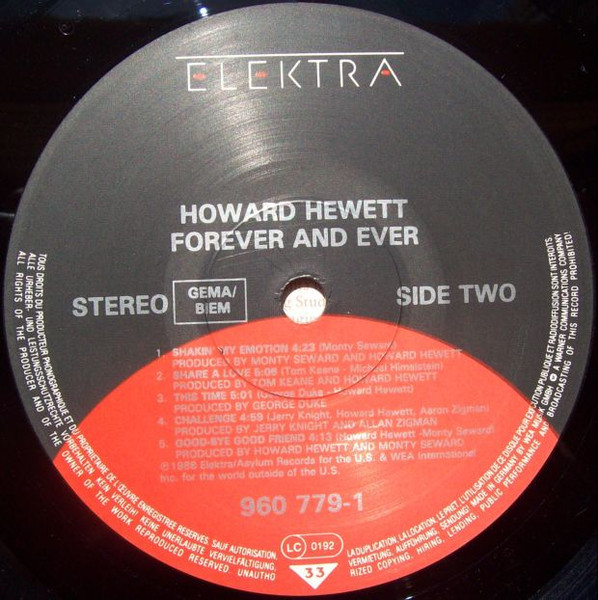Howard Hewett - Forever And Ever | Elektra (960 779-1) - 4 Howard Hewett - Forever And Ever | Elektra (960 779-1) - 4