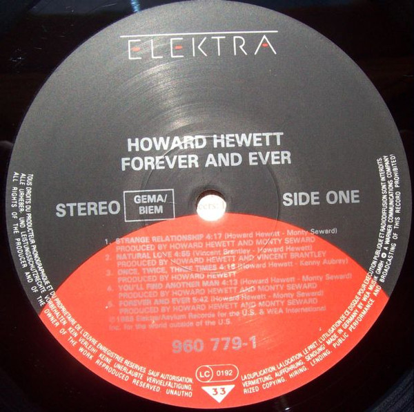 Howard Hewett - Forever And Ever | Elektra (960 779-1) - 3 Howard Hewett - Forever And Ever | Elektra (960 779-1) - 3