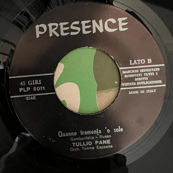Tullio Pane - Santa Lucia Luntana / Quanno Tramonta 'o Sole | Presence Record (PLP5011) - 4