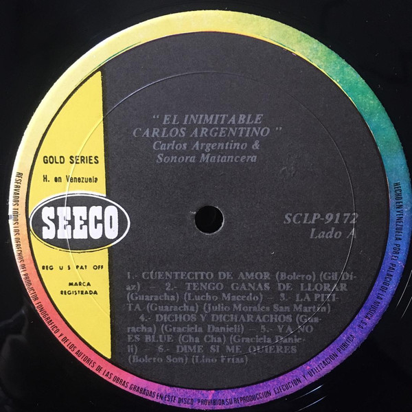 Carlos Argentino Con La Sonora Matancera - El Inimitable | Seeco (SCLP-9172) - 4 Carlos Argentino Con La Sonora Matancera - El Inimitable | Seeco (SCLP-9172) - 4