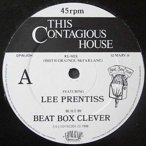 Beat Box Clever Featuring Lee Prentiss - This Contagious House | Funkin' Marvellous Records (12 MARV 14) - main
