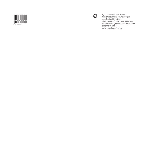 zakè & Ossa - Syntheticopia | Zakè Drone Recordings (ZD-021) - main zakè & Ossa - Syntheticopia | Zakè Drone Recordings (ZD-021) - main