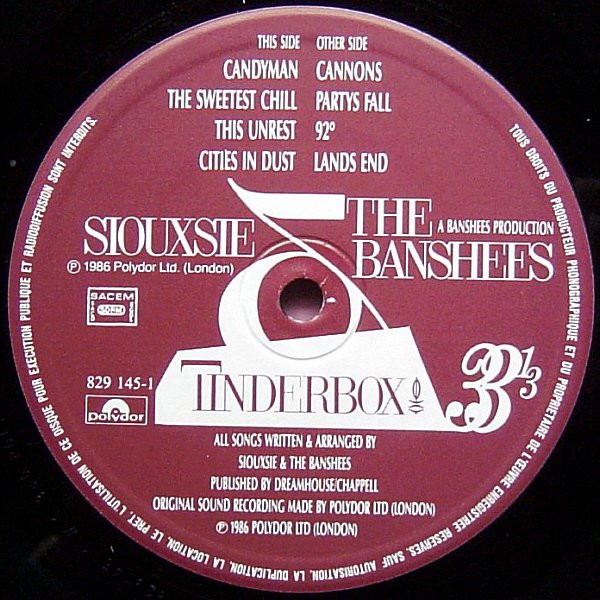 Siouxsie & The Banshees - Tinderbox | Polydor (829 145-1) - 4