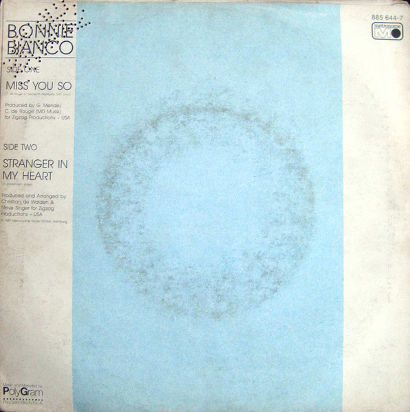 Bonnie Bianco - Miss You So | Polydor (885 644-7) - 2 Bonnie Bianco - Miss You So | Polydor (885 644-7) - 2