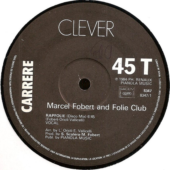 Marcel Fobert & Folie Club - Rapfolie | Carrere (8.347) - 2