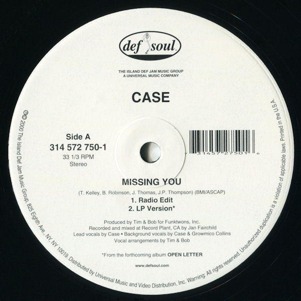 Case - Missing You | Def Soul (DEFR 15174-1) - main