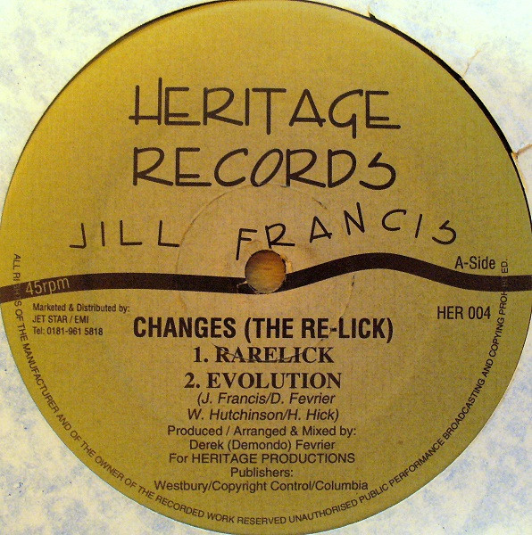 Jill Francis - Changes (The Re-Lick) | Heritage Records (HER 004) - main Jill Francis - Changes (The Re-Lick) | Heritage Records (HER 004) - main