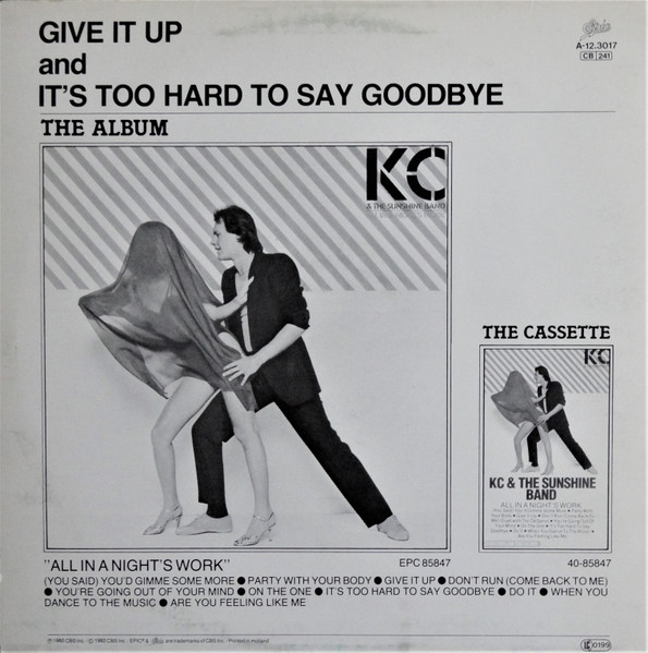 KC & The Sunshine Band - Give It Up / It's Too Hard To Say Goodbye | Epic (EPCA 12-3017) - 2