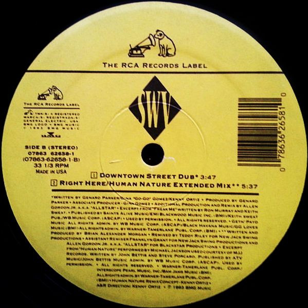 SWV - Downtown / Right Here (Human Nature) | RCA (07863 62658-1) - 4