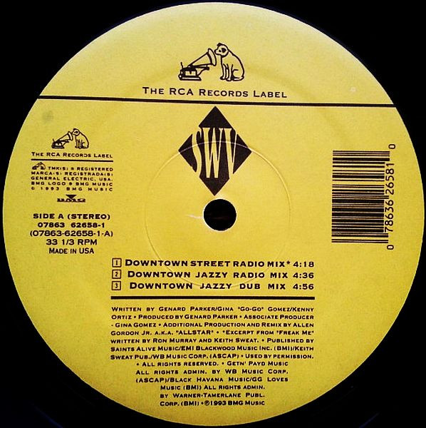 SWV - Downtown / Right Here (Human Nature) | RCA (07863 62658-1) - 3