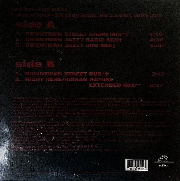 SWV - Downtown / Right Here (Human Nature) | RCA (07863 62658-1) - 2