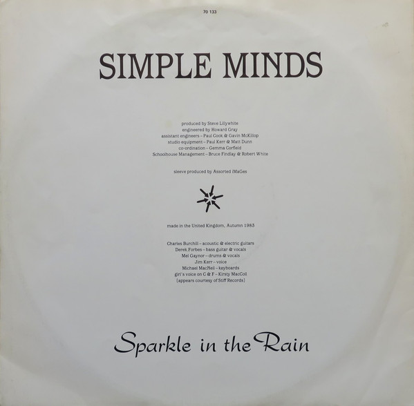 Simple Minds - Sparkle In The Rain | Virgin (70133) - 3 Simple Minds - Sparkle In The Rain | Virgin (70133) - 3