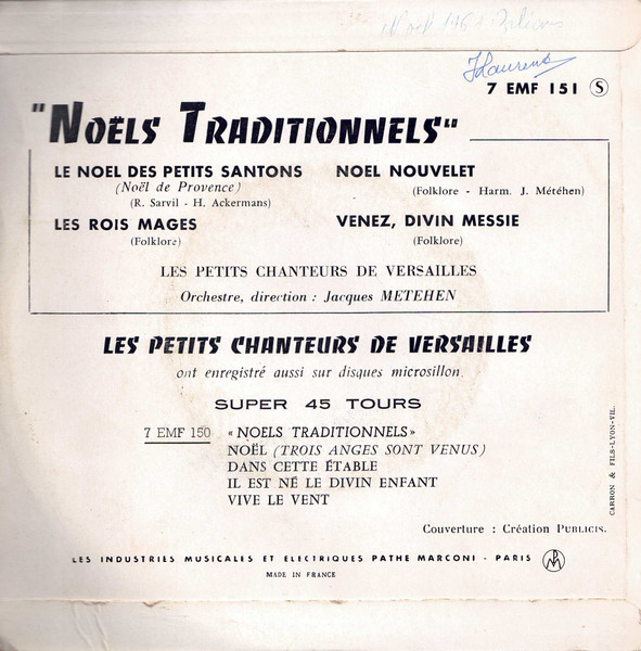Les Petits Chanteurs De Versailles - Noëls Traditionnels (Volume 2) | La Voix De Son Maître (EMF 151) - 2 Les Petits Chanteurs De Versailles - Noëls Traditionnels (Volume 2) | La Voix De Son Maître (EMF 151) - 2