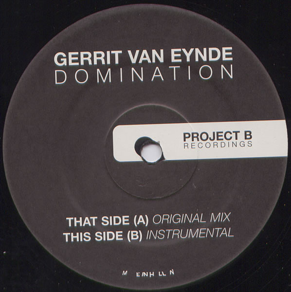 Gerrit Van Eynde - Domination | Project B Recordings (DOMINATION) - main