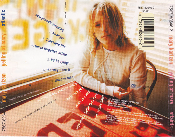 Mary Karlzen - Yelling At Mary | Atlantic (7567-82646-2) - 2