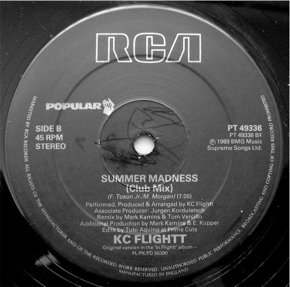 KC Flightt - Summer Madness | RCA (PT 49336) - 3 KC Flightt - Summer Madness | RCA (PT 49336) - 3
