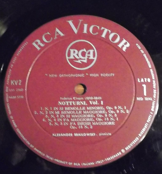 Frédéric Chopin , Alexander Brailowsky - Chopin Notturni, Volume 1 | RCA Victor Red Seal (KV-2) - 3 Frédéric Chopin , Alexander Brailowsky - Chopin Notturni, Volume 1 | RCA Victor Red Seal (KV-2) - 3