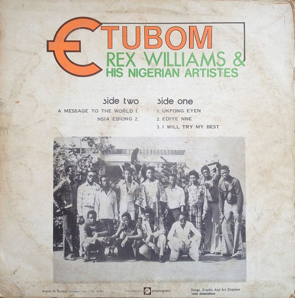 Etubom Rex Williams & His Nigerian Artistes - Message To The World | Philips (6361 142 (PL)) - 2