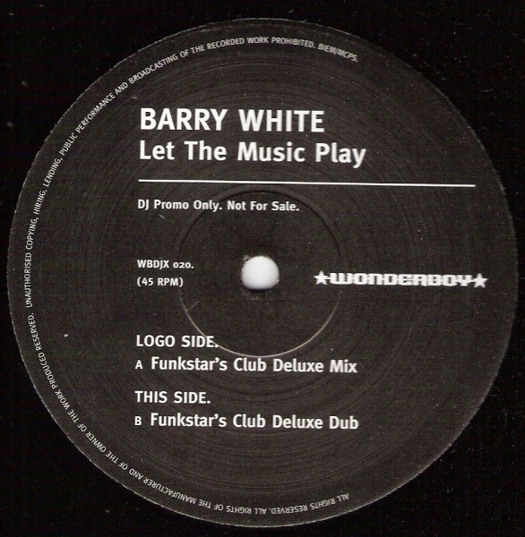 Barry White - Let The Music Play | Wonderboy (WBDJX 020) - 2
