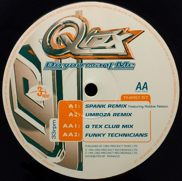 Q-Tex - Do You Want Me | 23rd Precinct Recordings Ltd (THIRD 5T) - 4