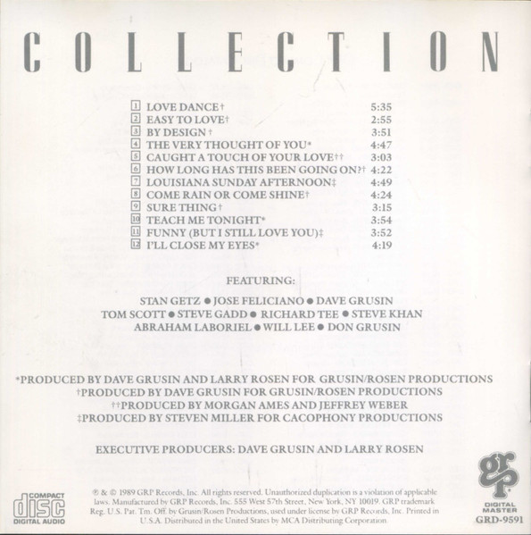 Diane Schuur - Collection | GRP (GRD-9591) - 2