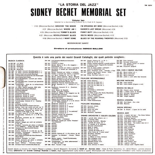 Sidney Bechet - Memorial Set Vol. Two | Joker (SM 3079) - 2 Sidney Bechet - Memorial Set Vol. Two | Joker (SM 3079) - 2