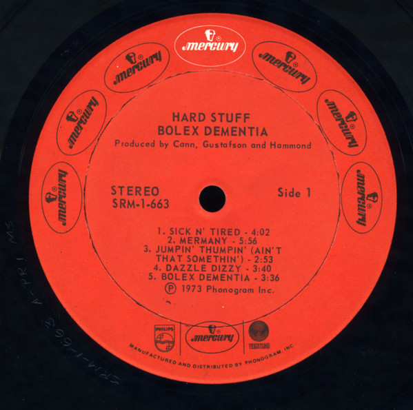 Hard Stuff - Bolex Dementia | Mercury (SRM 1 663) - 3