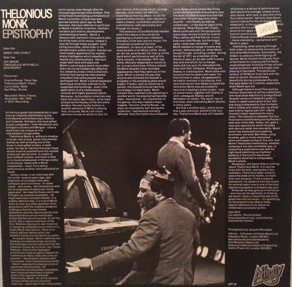 Thelonious Monk - Epistrophy | Affinity (AFF 26) - 2