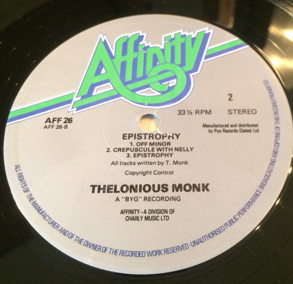 Thelonious Monk - Epistrophy | Affinity (AFF 26) - 4