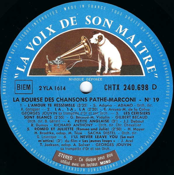 Various - La Bourse Des Chansons Pathé-Marconi N° 19 | La Voix De Son Maître (CHTX 240.698) - 3 Various - La Bourse Des Chansons Pathé-Marconi N° 19 | La Voix De Son Maître (CHTX 240.698) - 3