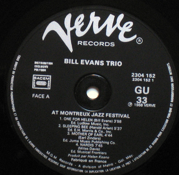 Bill Evans - At The Montreux Jazz Festival | Verve Records (2304 152) - 2