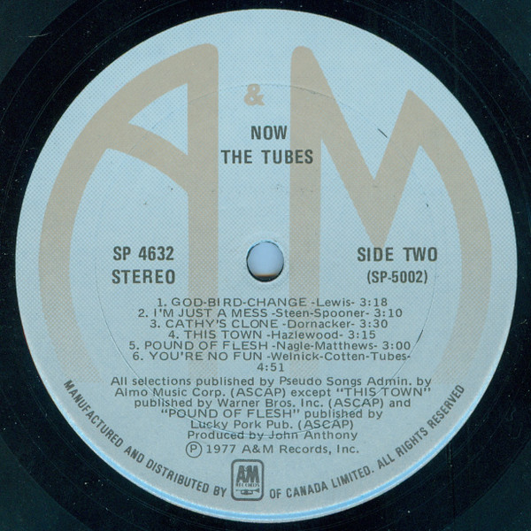 The Tubes - Now | A&M Records (SP 4632) - 4