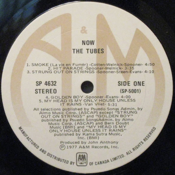 The Tubes - Now | A&M Records (SP 4632) - 3