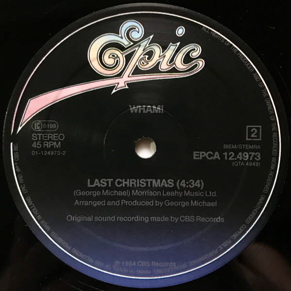 Wham! - Everything She Wants (Remix) | Epic (EPCA 12.4973) - 4