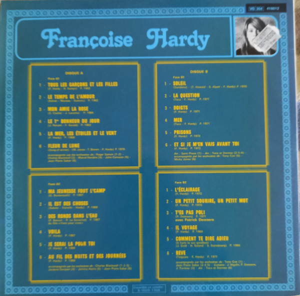Françoise Hardy - Le Double Disque D'or De Francoise Hardy | Vogue (416012) - 2 Françoise Hardy - Le Double Disque D'or De Francoise Hardy | Vogue (416012) - 2