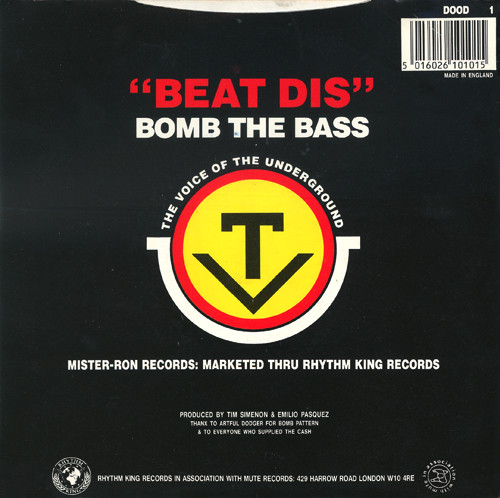 Bomb The Bass - Beat Dis | Mister-Ron Records (DOOD 1) - 2 Bomb The Bass - Beat Dis | Mister-Ron Records (DOOD 1) - 2
