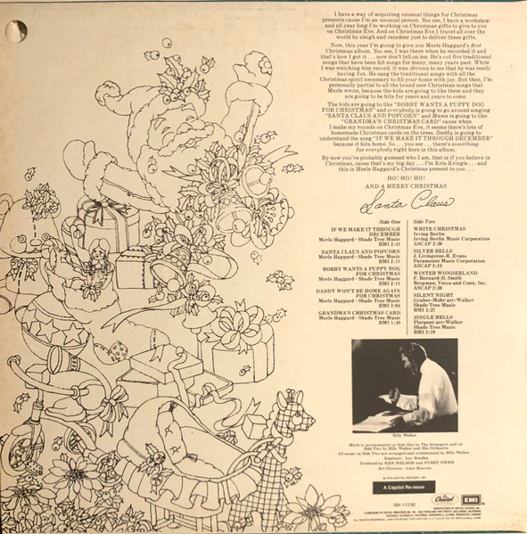 Merle Haggard - Merle Haggard's Christmas Present | Capitol Records (SM-11230) - 2