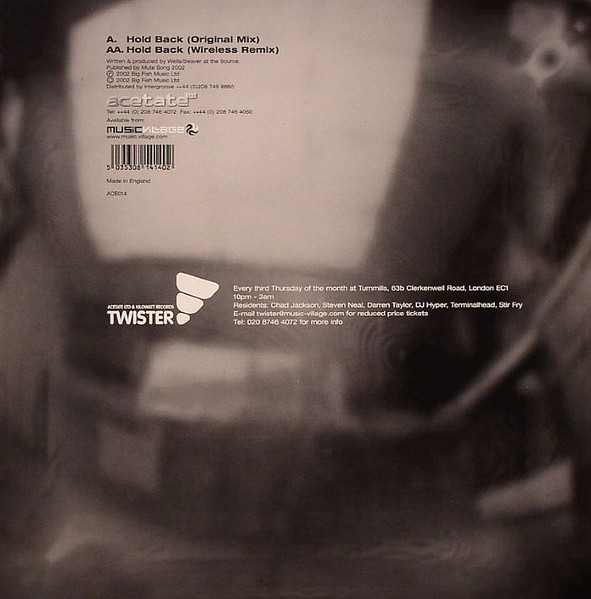 Force Mass Motion Vs Dylan Rhymes - Hold Back | Acetate Ltd (ACE014) - 2 Force Mass Motion Vs Dylan Rhymes - Hold Back | Acetate Ltd (ACE014) - 2