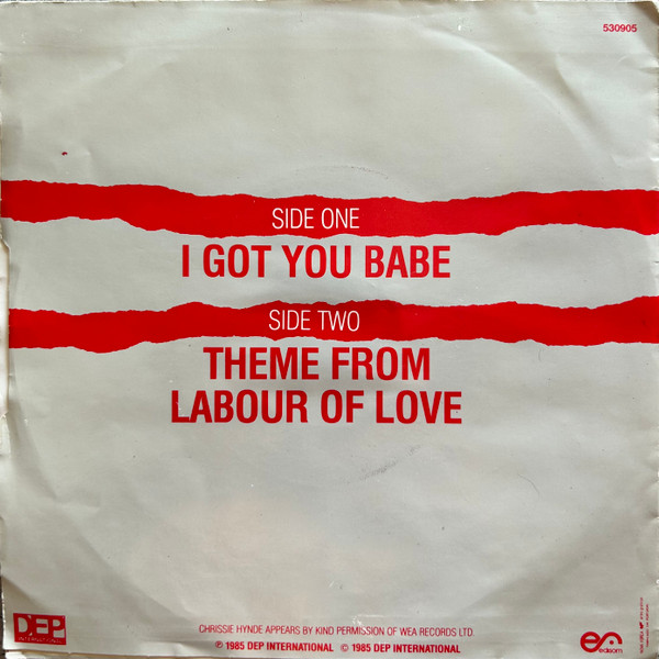 UB40 Guest Vocals By Chrissie Hynde - I Got You Babe | DEP International (530905) - 2