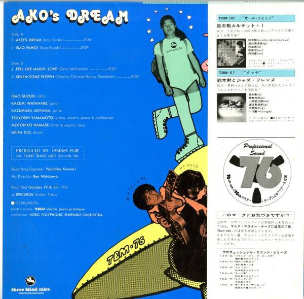 Isao Suzuki Sextet - Ako's Dream | Three Blind Mice (MHJL-474) - 3