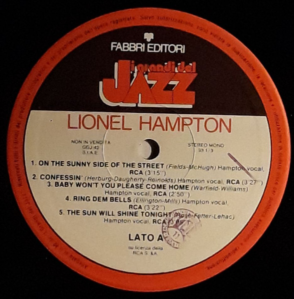 Lionel Hampton - Lionel Hampton | Fabbri Editori (GdJ 42) - 3 Lionel Hampton - Lionel Hampton | Fabbri Editori (GdJ 42) - 3