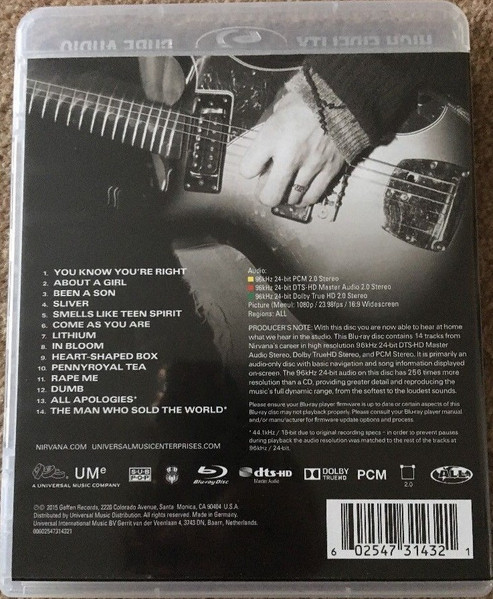 Nirvana - Nirvana BLUE RAY CD | Geffen Records (00602547314321) - 4