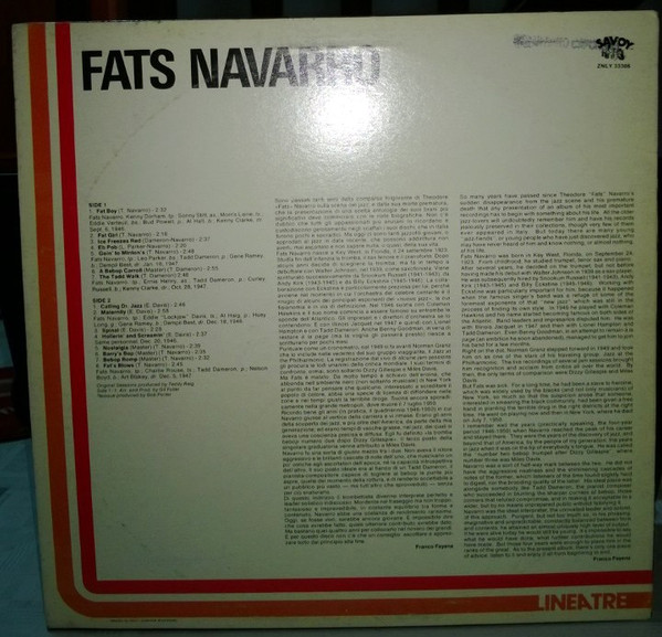 Fats Navarro - Fats Navarro | Savoy Records (ZNLY 33306) - 3 Fats Navarro - Fats Navarro | Savoy Records (ZNLY 33306) - 3