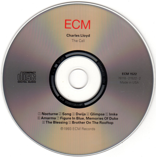 Charles Lloyd - The Call | ECM Records (ECM 1522) - 3
