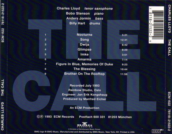 Charles Lloyd - The Call | ECM Records (ECM 1522) - 2