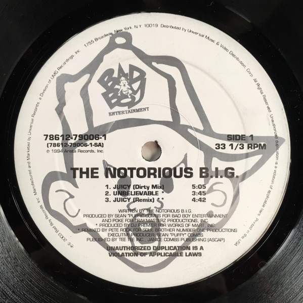 Notorious B.I.G. - Juicy | Bad Boy Entertainment (78612-79006-1) - 4 Notorious B.I.G. - Juicy | Bad Boy Entertainment (78612-79006-1) - 4