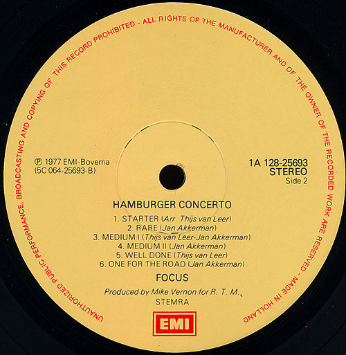 Focus - Hamburger Concerto - Mother Focus | EMI (1A 128-25693/94) - 4 Focus - Hamburger Concerto - Mother Focus | EMI (1A 128-25693/94) - 4