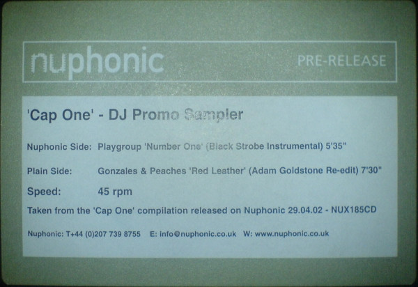Playgroup / Gonzales & Peaches - Cap One - DJ Promo Sampler | Nuphonic (NUXP 007) - main